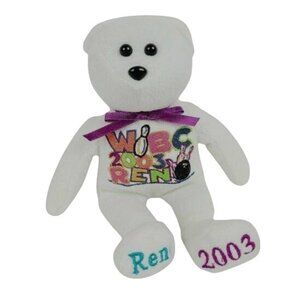 WIBC 2003 Reno Bowling Bear 9 inch Beanbag Plush Bowl Ball Strike Stuffed Animal